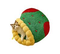 Beimus Belle Maison De Refuge pour Animaux Compagnie sur Le Thème Noël avec Coussin Amovible Doux Lit Chaud d'hiver Chiens Chats Et Petits Animaux Lit Chien Doux avec Coussin