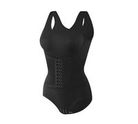 Beimus Body d'entraînement pour femme - Contrôle de l'abdomen - Compression gainante - Mélange de nylon respirant - Sous-vêtements de contrôle de l'abdomen, Noir , XXL