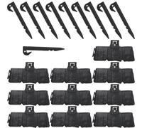 Beimus Bordure de jardin avec piquets de fixation solides pour décoration de jardin, jardin, ameublement de maison, accessoires d'extérieur, bordure murale en pierre