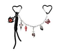 Beimus Breloque Pour Œil Du Diable Pompon Papillon Pendentif Chaîne Punk À Main À Bandoulière Décoration Avec Boucles Breloque Esthétique Foncée Pour À Main