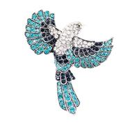 Beimus Broche Colibri Coloré Grande Taille Élégant Strass Oiseau Badge Vêtements Accessoires Bijoux pour Femme, SizeApprox.9.7x8.2cm/3.82x3.23inch, Métal