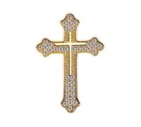 Beimus Broche en forme de croix raffinée pour homme - Accessoire élégant pour les affaires et les formels, 3.5cm, Métal, Ammolite