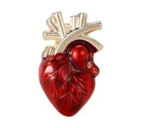 Beimus Broche organe du corps humain en alliage tendance en forme de cœur pour femmes et filles, SizeApprox.3.1x1.8cm/1.2x0.7inch, Métal