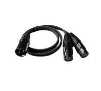 Beimus Câble de microphone à 3 broches mâle vers double femelle équilibré pour microphone mixeur, lumière de scène, câble audio professionnel