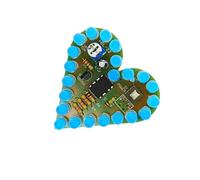 Beimus Circuit imprimé LED en forme de cœur alimenté par piles USB pour pratiquer la soudure et respirer les composants de la lampe