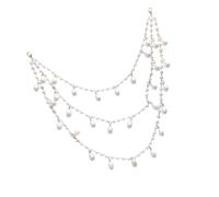 Beimus Collier d'épaule réglable avec perles d'imitation - Confortable à porter - Idéal pour une fête de mariage, une soirée, un accessoire de fête, One Size, Comme décrit, Comme décrit.