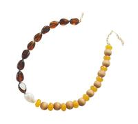 Beimus Élégant collier de perles baroques aux formes irrégulières uniques portable pour les femmes à la mode dans l'art, 405cm, Liuli, Ammolite