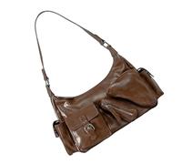 Beimus Élégant sac à bandoulière pour femme en cuir PU souple avec poignée sur le dessus, sac à main décontracté sous les aisselles pour le shopping et les voyages Sac à main PU, café, One Size