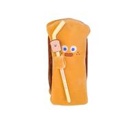 Beimus Étui À Stylos Pain en Peluche Ludique Multi-usages Étui Amusant Peluche Organisateur De Facile Nettoyer Transportant Les Étudiants Rangement Stylos Forme Pain
