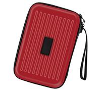 Beimus Étui de transport rigide pour fléchettes à pointe en acier et fléchettes à pointe souple, support de rangement pour fléchettes, Rouge, 190*129*47mm