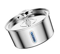 Beimus Fontaine à boire automatique pour chats - En acier inoxydable - 2,6 l - Filtrage de l'eau