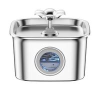 Beimus Fontaine à boire automatique pour chats - En acier inoxydable - 2,6 l - Filtrage de l'eau