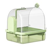 Beimus Fontaine automatique pour animaux domestiques - Baignoire pour oiseaux - Avec cage réglable - Accessoire de bain automatique pour oiseaux