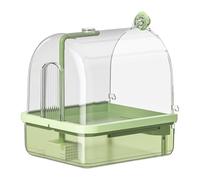 Beimus Fontaine automatique pour animaux domestiques - Baignoire pour oiseaux - Avec cage réglable - Accessoire de bain automatique pour oiseaux