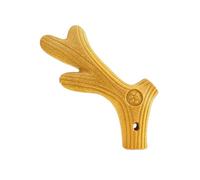 Beimus Grand bâton à mâcher en bois de pin pour chien en forme de corne/os agressifs, dents naturelles, santé des animaux