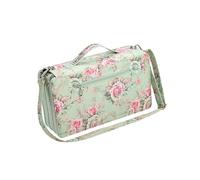 Beimus Grand étui de transport pour marqueurs 120 emplacements avec bandoulière pour stylo pinceau, vert clair, 35x10x19cm