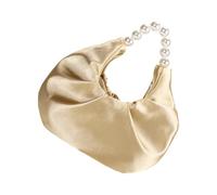 Beimus Grand sac à main moulé en satin avec chaîne amovible - Excellent pour les incidents formels - Excursions décontractées - Élégant sac à bandoulière, doré, One Size