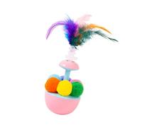 Beimus Jouet Teaser Amusant pour Chat avec Pompons Exercice De Chats À Plumes Bâton De Félins D'intérieur Jouet D'interaction Sociale pour Chats