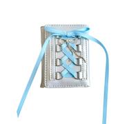 Beimus Korean Styles Short Purse Card Holder Small Wallet PU Leather Coin Silver Stylish Change for Daily Small Wallets Stylish Short PU Leather Change Purse Silver Card Case