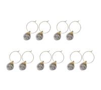 Beimus Lot de 10 breloques pour verres à vin avec anneaux pour boissons, vin, cocktails, champagnes, Diameter 15mm, Verre/émaillé