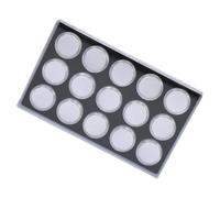 Beimus Lot de 15 petites boîtes rondes en acrylique pour diamants en vrac et pierres précieuses colorées avec éponge
