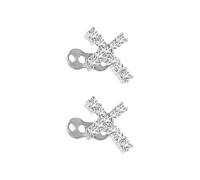 Beimus Lot de 2 piercings de corps accrocheurs avec motif géométrique en acier inoxydable contemporain, accessoires de piercing tendance géométrique, art corporel, One Size, Comme décrit, Comme décrit