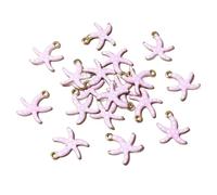 Beimus Lot de 20 breloques colorées en forme d'étoile de mer - Accessoire de bijoux en acier inoxydable - Parfait pour les amateurs de mode - Pendentif en acier inoxydable, One Size, Comme décrit