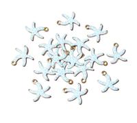 Beimus Lot de 20 breloques colorées en forme d'étoile de mer - Accessoire de bijoux en acier inoxydable - Parfait pour les amateurs de mode - Pendentif en acier inoxydable, One Size, Comme décrit