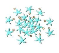 Beimus Lot de 20 breloques colorées en forme d'étoile de mer - Accessoire de bijoux en acier inoxydable - Parfait pour les amateurs de mode - Pendentif en acier inoxydable, One Size, Comme décrit