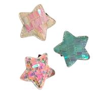 Beimus Lot de 3 pinces à cheveux en forme d'étoile/papillon à paillettes pour femme