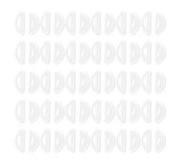 Beimus Lot de 30 paires de coussinets de nez adhésifs en silicone pour lunettes et lunettes de soleil Noir 1 mm