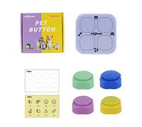 Beimus Lot de 4 boutons parlants enregistrables pour chiens et chats avec tapis autocollants