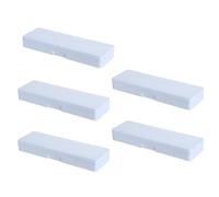 Beimus Lot de 5 trousses à crayons pratiques - Petite boîte de rangement pour fournitures scolaires pour artistes, bleu clair, 19.5x6.5x2.5cm