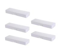 Beimus Lot de 5 trousses à crayons pratiques - Petite boîte de rangement pour fournitures scolaires pour artistes, gris, 19.5x6.5x2.5cm