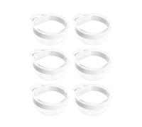 Beimus Lot de 6 mangeoires amovibles pour calopsittes inséparables en polyéthylène transparent à suspendre pour nourriture et eau, accessoires faciles à remplir et à ne pas tacher