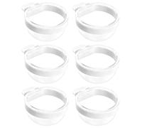 Beimus Lot de 6 mangeoires amovibles pour calopsittes inséparables en polyéthylène transparent à suspendre pour nourriture et eau, accessoires faciles à remplir et à ne pas tacher