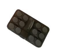 Beimus Lot de 6 paires de solutions de rangement pour objectifs de vie actif avec outil de port intégré et pince à épiler protecteurs d'objectif pour usage quotidien, gris