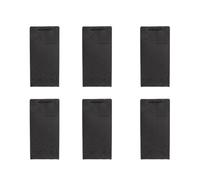 Beimus Lot de 6 sacs de vin élégants pour emballage de vin, sac en papier texturé, sac pour bouteille de vin pour anniversaire, mariage, Double branche noire, Size Approx