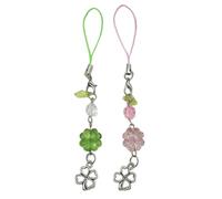 Beimus Luck Clovers Breloque en forme de trèfles porte-bonheur, chaîne de téléphone, alliage acrylique, décoration pour sacs et sacs, SizeApprox.123mm/4.84inches, Alliage acrylique