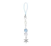 Beimus Luck Clovers Perles Flocon de Neige Breloque Téléphone Pendentif Élégant Sac à Main Accessoire de Mode pour Femme à la Mode, 15cm, Acrylique