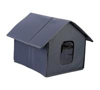 Beimus Maison d'extérieur isolée pour chats à montage facile pour l'hiver - Abri imperméable et confortable - Grand lit pliable