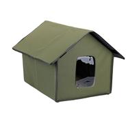 Beimus Maison d'extérieur isolée pour chats à montage facile pour l'hiver - Abri imperméable et confortable - Grand lit pliable