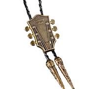 Beimus Moranse Bolo Cravate Gaitar Musique Collier Western Cowboy Cuir Cravate Pull Chaîne Collier Moranse, bronze, taille unique