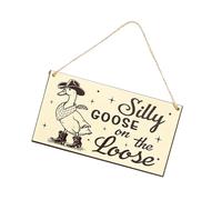 Beimus Panneau humoristique en pin peint à la main pour porche et terrasse, jardin