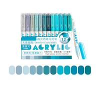 Beimus Paquet De 12 Stylos Marqueurs Acryliques Brillants Pour Écriture Multi-surfaces Encres Liquides Non-stop Technologie Stylo Acrylique De Qualité Artiste