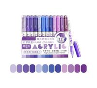 Beimus Paquet De 12 Stylos Marqueurs Acryliques Brillants Pour Écriture Multi-surfaces Encres Liquides Non-stop Technologie Stylo Acrylique De Qualité Artiste