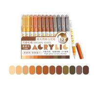 Beimus Paquet De 12 Stylos Marqueurs Acryliques Brillants Pour Écriture Multi-surfaces Encres Liquides Non-stop Technologie Stylo Acrylique De Qualité Artiste