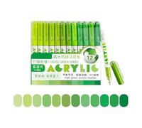 Beimus Paquet De 12 Stylos Marqueurs Acryliques Brillants Pour Écriture Multi-surfaces Encres Liquides Non-stop Technologie Stylo Acrylique De Qualité Artiste