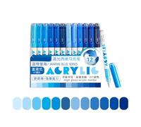 Beimus Paquet De 12 Stylos Marqueurs Acryliques Brillants Pour Écriture Multi-surfaces Encres Liquides Non-stop Technologie Stylo Acrylique De Qualité Artiste