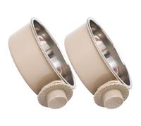 Beimus Paquet De 2 Plats Surdimensionnés 650 ML Résistants À La Rouille pour Animaux Compagnie Bols Montables À Pointe pour Chiens Et Chats Construction en Acier Inoxydable Boîte Suspendue